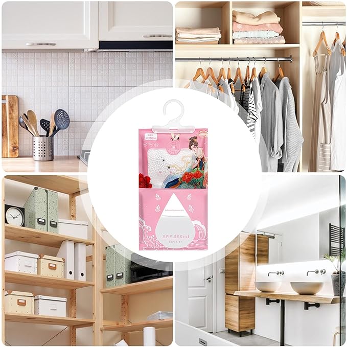 Wardrobe Dehumidifier Bags, Moisture Absorber,120g Car Dehumidifier Moisture Absorbers - Flexible Dehumidification Bag for Bedrooms, Basements, Bookcases - Image 4