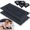 Orzbow Baby Proofing Soft Silicone Vent Cover for Home Wall/Ceiling/Floor Register of Width 5.3" to 5.9", Length 11.3" to 11.9", Child Proof Floor Air Vent Deflector Cover, Easy Install, Black, 2 Pack by Orzbow-MakeParentingEasier