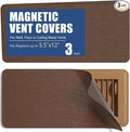 BEWAVE High Strength Magnetic Vent Covers for Home Ceiling, Metallic Air Vent Covers for Floor, Wall, Ceiling Steel Registers, RV, HVAC and AC, 5.5" x 12", Set of 3 by BEWAVE