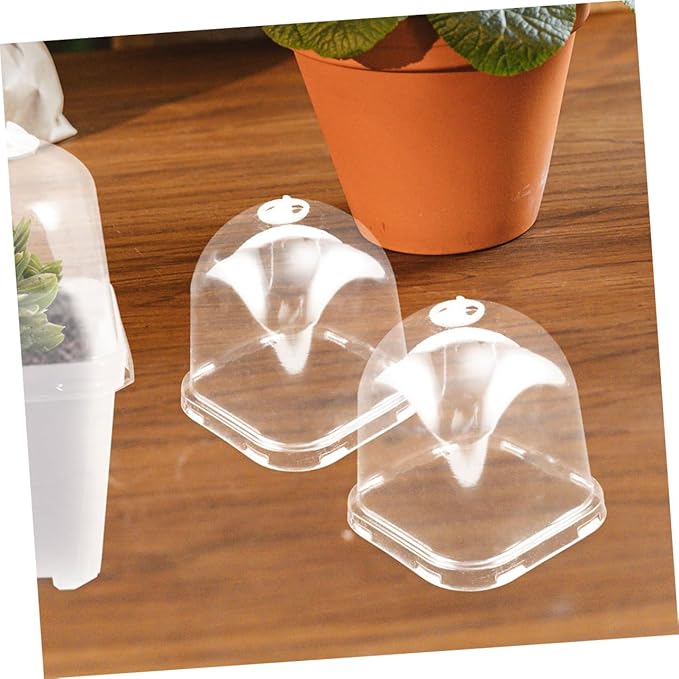 12pcs Reusable Garden Dome Covers Transparent Square Cloche for Succulents Efficient Humidity Preservation for Flower Pot Protection and Optimal Growing Environment - Image 6