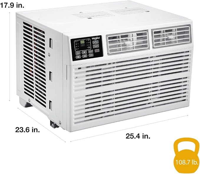 Whirlpool 18,000 BTU 230V Window Air Conditioner with Supplemental Heat, Window Mounted AC Unit with Heater for Apartment, Living Room, Bedroom, Large Rooms up to 1000 Square Feet - Image 4