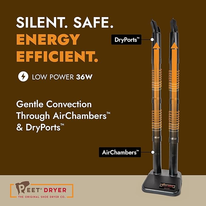 PEET, Wader, Electric Shoe Dryer with 2 Sets of 12" Extensions, Effective Drying for Waders, Tall Boots & Outdoor Gear, Made in USA - Image 3