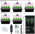 YAUNGEL Seed Starter Tray with Grow Light, 5 Pack Seed Starter Kit with Heat Mat, Seed Tray with Timing Controller Adjustable Brightness and Humidity Domes Heightened Lids, Black by YAUNGEL