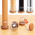 Silicone Chair Leg Floor Protectors with Felt, 16PCS Folding Card Table and Chairs End Tips Chair Leg Caps for Hardwood Floor, Clear Metal Furniture Feet Floor Protectors(Round, Fit:0.75"-1.1") by GAGUIUP