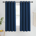 NICETOWN Blackout Short Curtain 63 inches Long for Windows, Thermal Insulated Curtain Grommet Room Darkening Window Treatment for Bedroom/Living Room, 1 Panel, W46 x L63, Moroccan Blue by NICETOWN