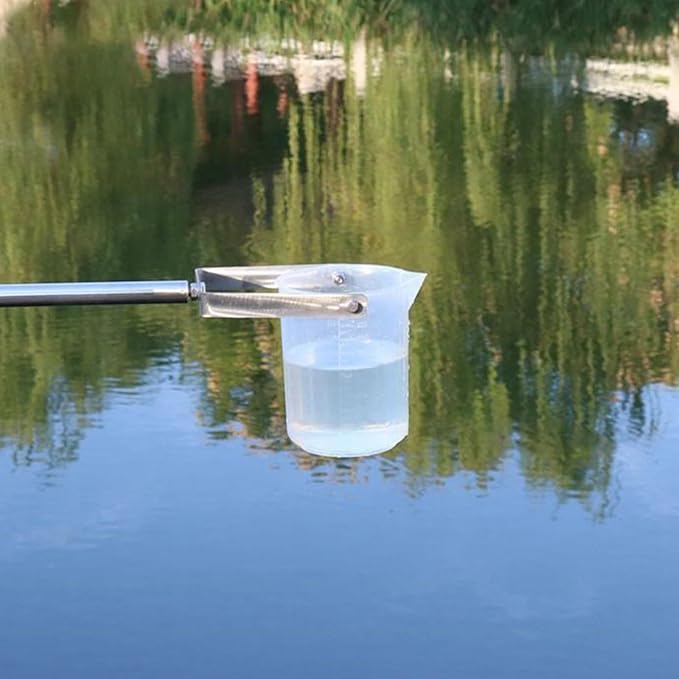 Telescopic Water Sampler Dipper, Ultra Light Rod Plastic Beaker Pendulum Beaker Sampler for Environmental Monitoring, Water Quali, 500/1000ml Sludge Judge Sampling(1000ml,0.98-2.5m/3.2-8.2 ft) - Image 2