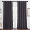 NICETOWN Sliding Door Window Treatment Blackout Patio Door Curtain Panels, Privacy Thermal Drapes for Bedroom Living Room Department with Grommet Top (Greyish Purple, W66 x L110) by NICETOWN