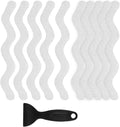 24 PCS Anti Slip Shower Stickers, Safety Bathtub Non Slip Strips, Adhesive Decals Anti Skid Tape with Scraper for Tub, Shower, Steps, Floor, Stairs by YAHENLI