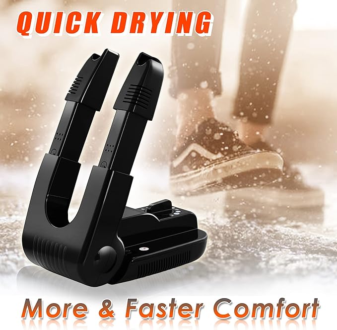 Boot Dryer Shoe Dryer with Timer, leapara Heat Blower Warmer for Work Boots, Gloves, Sweaty Feet, Sneaker, Portable Dryer with Foldable Rack (110V) - Image 3