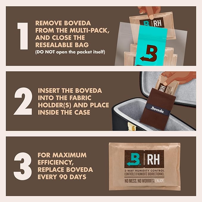 Boveda High-Absorbency 49% Two-Way Humidity Control Packs for Music Instruments in Extreme Humidity – 4 Pack – Size 40 – Moisture Absorbers for Instrument Cases – Prevent Warp – Resealable Bag - Image 2