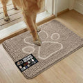 GORILLA GRIP SOAKSTOPPER Dog Door Mat, 30x20 Machine Washable Rug Absorbent Doormat Captures Moisture Mud Dirt, Quick Dry Soft Chenille Entryway Rugs Indoor Entrance Mats for Dog Paws, Beige Ivory by GorillaGrip