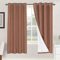 H.VERSAILTEX 100% Blackout Curtains for Bedroom Thermal Insulated Linen Textured Curtains Heat and Full Light Blocking Drapes Living Room Curtains 2 Panel Sets, Washed Spice, 52x72 Inch by HVERSAILTEX