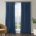 TWOPAGES Luxury Velvet Curtain Pinch Pleated Indigo Curtain 108 inch Long Thermal Insulated Blackout Drapes for Bedroom Living Room Indoor Window (1 Panel,Indigo,52Wx108L) by TWOPAGES