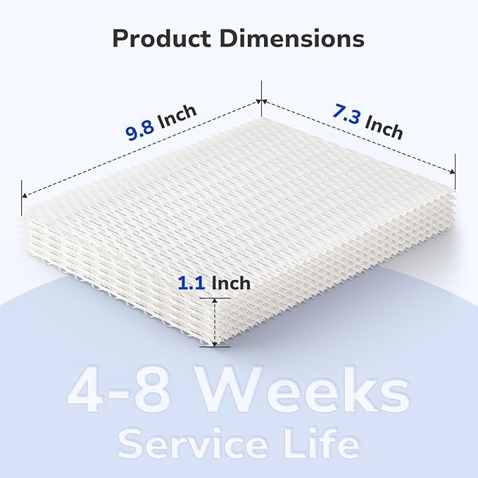 Fil-fresh MD1-0034 Replacement Humidifier Wick, Replacement Filter Compatible with Vornado Evaporative Humidifier Evap40, Evap2, EV100, EV200, EVDC300, EVDC500, High Moisture Output, 4-Pack - Image 7