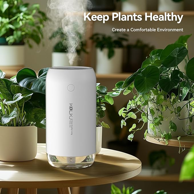 Portable Mini Humidifier, KQLKJ 350ml Small Cool Mist Humidifiers, USB Personal Desktop Humidifier for Bedroom Car Office Travel with Auto Shut-Off & 2 Mist Modes (White) - Image 4