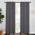 NICETOWN Bedroom Curtains Blackout Drapery Panels, Three Pass Microfiber Thermal Insulated Solid Ring Top Blackout Window Curtains/Drapes (Two Panels, 34 x 84 inches, Gray) by NICETOWN