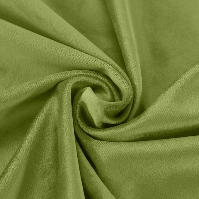 ChadMade Extra Wide Blackout Lined Premium Velvet Curtain Green 120Wx84L Inch (1 Panel), Eyelet Grommet for Livingroom Bedroom Theater Studio, Leon Collection - Image 6