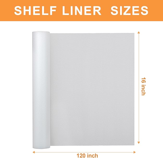 FLPMIX Clear Cabinet Drawer Liner: Translucence Waterproof Refrigerator Shelf Liner 16 x 120'' - Kitchen Bathroom Cupboard Mat for Pantry Shelves - Image 9