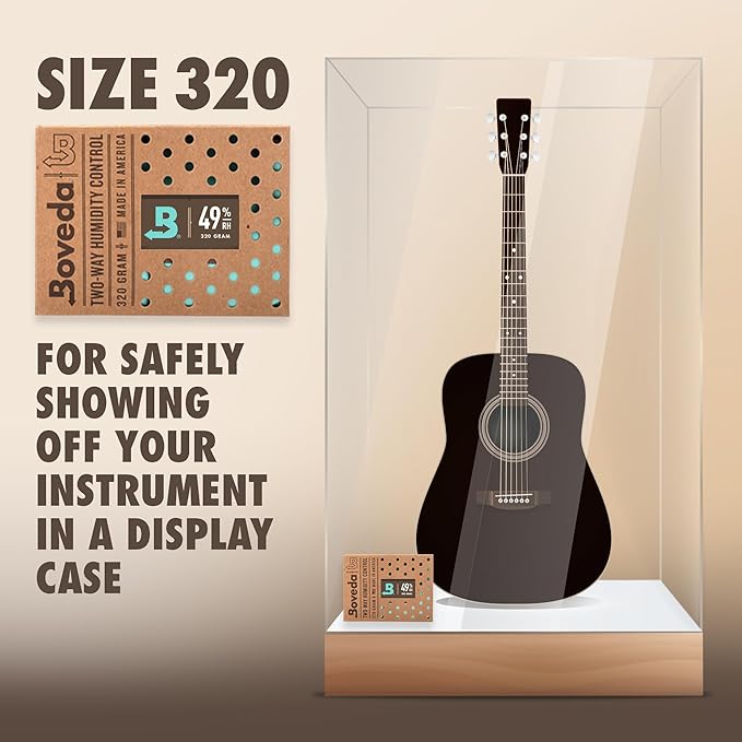 Boveda 49% Two-Way Humidity Control Pack for a Wood Instrument in a Display Case or Utility Case – Size 320 – Single – Moisture Absorber – Humidifier Pack – Individually Wrapped Hydration Packet - Image 3
