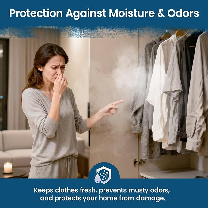 Moisture Absorbers and Humidity Absorber Bags for Closet - 10 Pack High-Efficiency Moisture Absorber and Humidity Packs for Home, Moisture Bags and Dehumidifier Bags for Car Fragrance Free, 10 Pack - Image 4