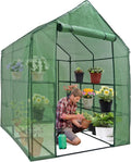 ZENY Mini Walk-in Greenhouse, Portable Warm House for Plants Flower Seedling Growing, Indoor Outdoor Green House 4.7x4.7x6.4 FT by ZENY