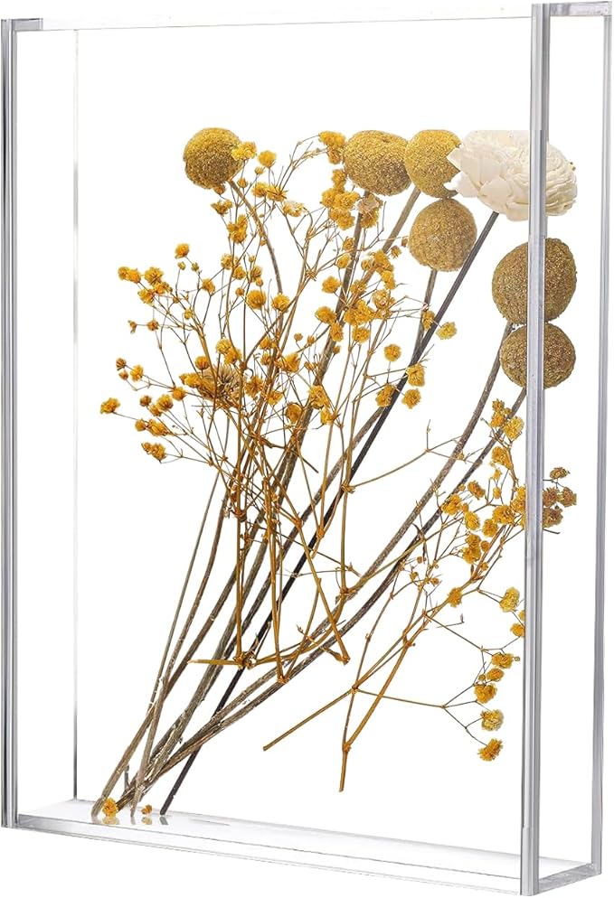 Clear Acrylic Showcase - Picture Frame Storage for Treasured Items | Sturdy Transparent Box with Lockable Cover, Removable Lid, Multi Use Holder for Postcards Collectibles Miniatures and by Unknown