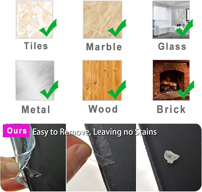 Edge Protector 100% Silicone, Baby Proofing Clear Table Corners Guards, Pre-Taped Adhesive Soft for Kids Proof Safety, Wall Furniture Bumper - Image 5