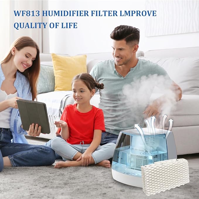 DFD 4-Pack WF813 Humidifier Filter Compatible with Equate Eqwf813 Eq-2119-Ul,Replacement for ReliOn RCM-832,RCM-832N and ProCare PCWF813 Cool Mist Humidifiers Wick Filters - Image 6