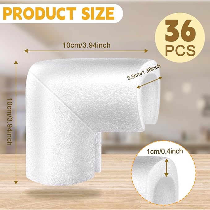 36 Pcs Foam Corner Protectors for Shipping, L-Shaped Edge Guards for TV Moving Box, Picture Frames, Mirrors, and Furniture, Must-Have Moving Supplies - Image 2