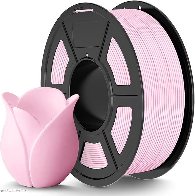 TECBEARS High Speed PLA 3D Printer Filament，Matte PLA Filament 1.75mm for High Speed 50-600mm/s, High Toughness Matte Filament, Pink 1KG by TECBEARS