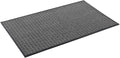 Kempf Water Retainer Front Door Mat, 18” x 30”, Black, Outdoor Indoor Entrance, Non-Slip, Low Profile, Natural Rubber Doormat, Traps Dirt and Moisture by Kempf