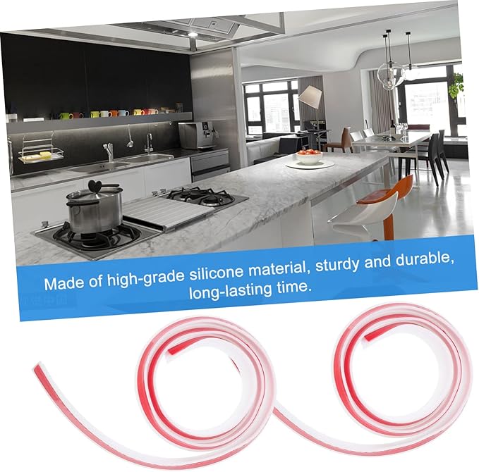 LIFKOME 1pc Self-Adhesive Bathroom Strip Water Retaining Strip for Kitchen and Bathroom Seal for Showers Counters Toilets Durable Easy to Install - Image 9