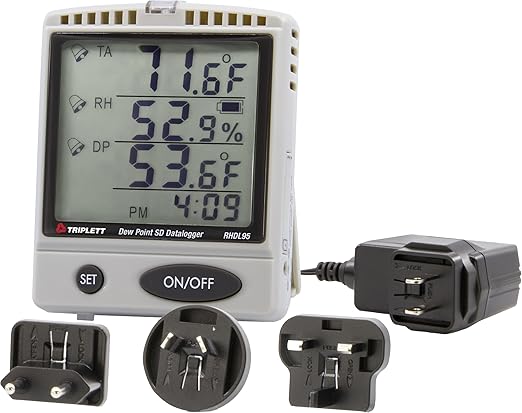 Triplett RHDL95 Temperature/Humidity/Dew Point Indoor Air Quality Monitor with SD Card Datalogger and Certificate of Traceability to NIST - Image 3