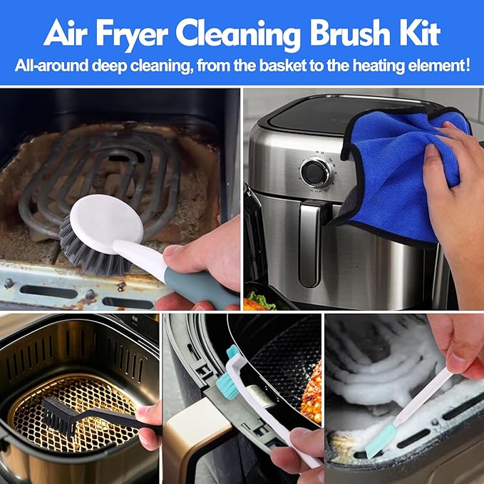 XANGNIER Air Fryer Cleaner Brush Kits,6 Pcs Air Fryer Cleaning brush Tools Accessories - Image 3