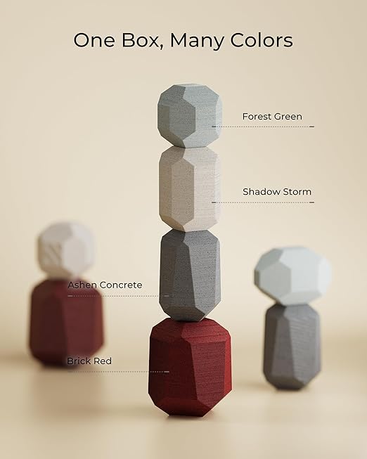 Marble PLA Filament 1.75mm, Natural-Like Texture, Less Brittle, 1kg(2.2lbs) SUNLU High Speed Rock PLA 3D Printer Filament, Brick Red - Image 3