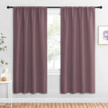 NICETOWN Dry Rose Blackout Curtains for Living Room - Triple Weave Home Decoration Thermal Insulated Solid Rod Pocket Blackout Drapes for Bedroom(Set of 2, 42 x 72 Inch) by NICETOWN