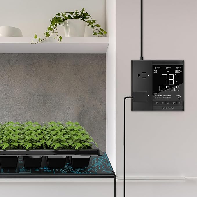 AC Infinity Controller 75 PRO, WiFi Outlet Controller, Independent Programs for Two Devices, Desktop Digital Thermostat with Temperature, Humidity, VPD, & Timer Controls, for Seed Starting Heat Mats - Image 7