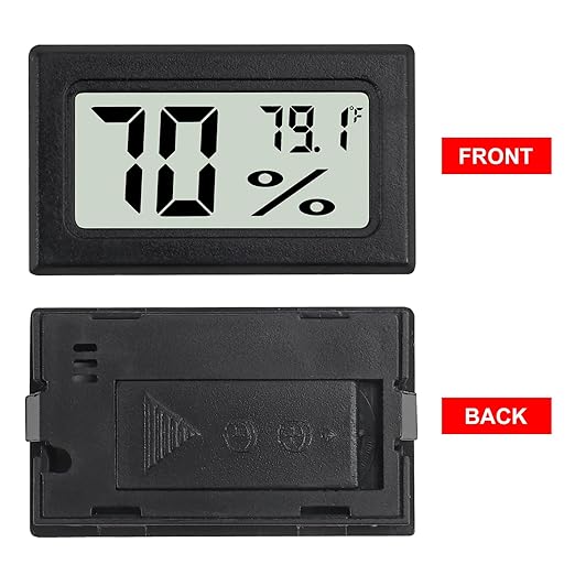 3Pcs Mini Digital Thermometer Hygrometer Electronic Temperature Humidity Gauge Meters Indoor LCD Display Fahrenheit for Greenhouse,Garden,Car Cellar and Office - Image 2