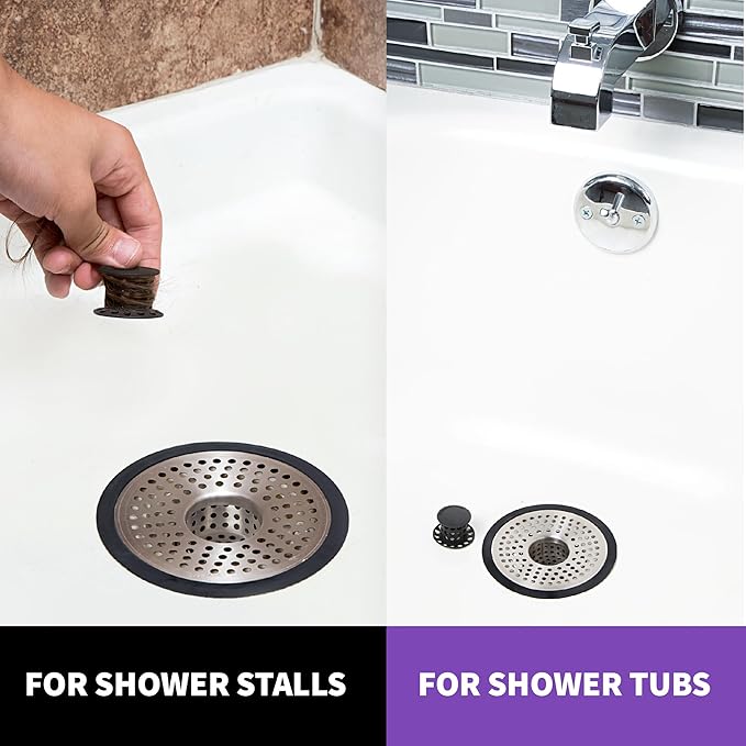 ShowerShroom SHSULT755 Ultra Revolutionary Shower Hair Catcher Drain Protector, No Size, Stainless - Image 8