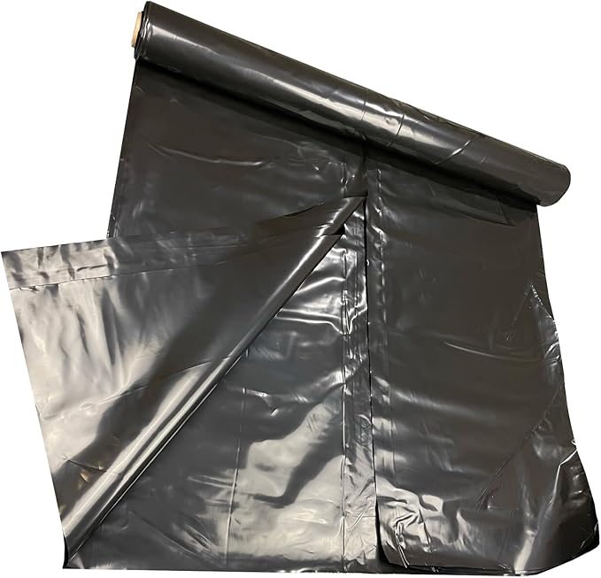 MB12X25300 Block Roll of 6 mil Moisture Barrier Polyethylene Underlay Film, 300 sq. ft, Black - Image 6