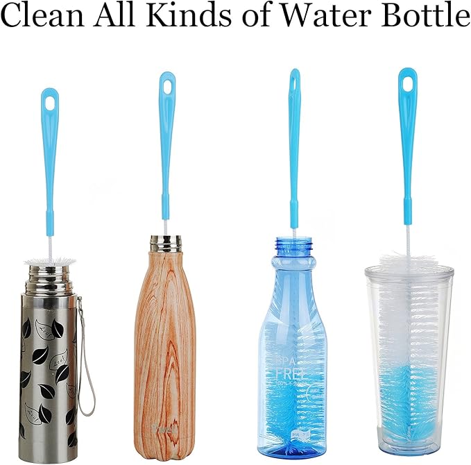 3-Pack Long Bottle Cleaning Brush for Narrow Neck Beer, Wine, Flask, Thermos, Sportwell, Pitcher, Brewing Bottle Cleaner, 16 Inches - Image 7