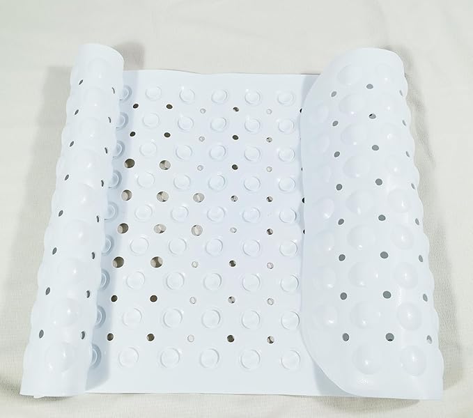 Anti-Slip Bathtub Shower mat, 39.3×15.7 inch（Approximately 100 × 40cm） Soft Oversized Machine Washable Non-Slip Bathtub mat with Drainage Holes, Bathroom Floor Suction Cup.（1-Opaque White） - Image 8