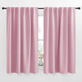 NICETOWN Blackout Curtain Panels for Living Room - (Rouge Pink Color) 52x54 inch, 2 Panels Set, Room Darkening Blackout Drapes for Window by NICETOWN