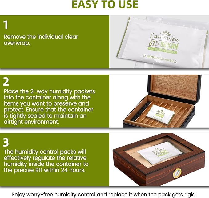 62% Two-Way Humidity Control Packets,4g (15 Pack) – Moisture Absorbers & Hydration Packets for Storage - Image 6