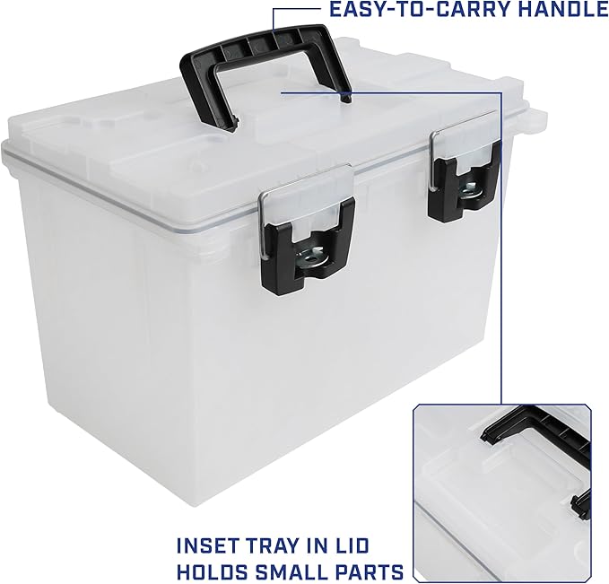 Sheffield 12763 XL Storage Bins With Lids, 2-Pack Stackable Storage Bins, Made in USA, Lockable and Water-Resistant Containers with Lids, Plastic Containers for Home, Classroom, and Dorm - Image 7