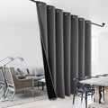 NICETOWN Sound Reducing Room Divider Curtains, Total Shade Patio Door Curtain, Heavy-Duty Full Light Shading Sliding Door Drape, Vertical Blind (1 Panel, 100 inches Wide x 108 inches Long, Gray) by NICETOWN