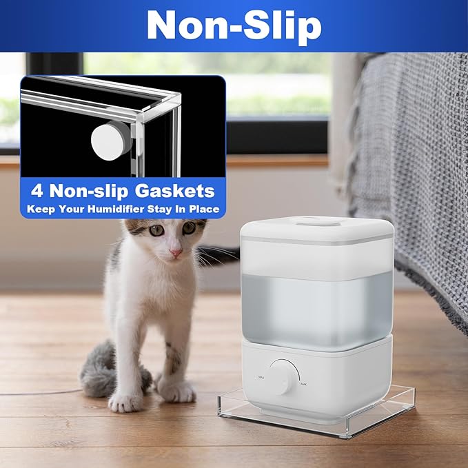 Homakover Acrylic Humidifiers Tray for LEVOIT Classic 160 Top-Fill Humidifiers 2.5L Tank, Leak-Proof & Anti-Slip - Image 5