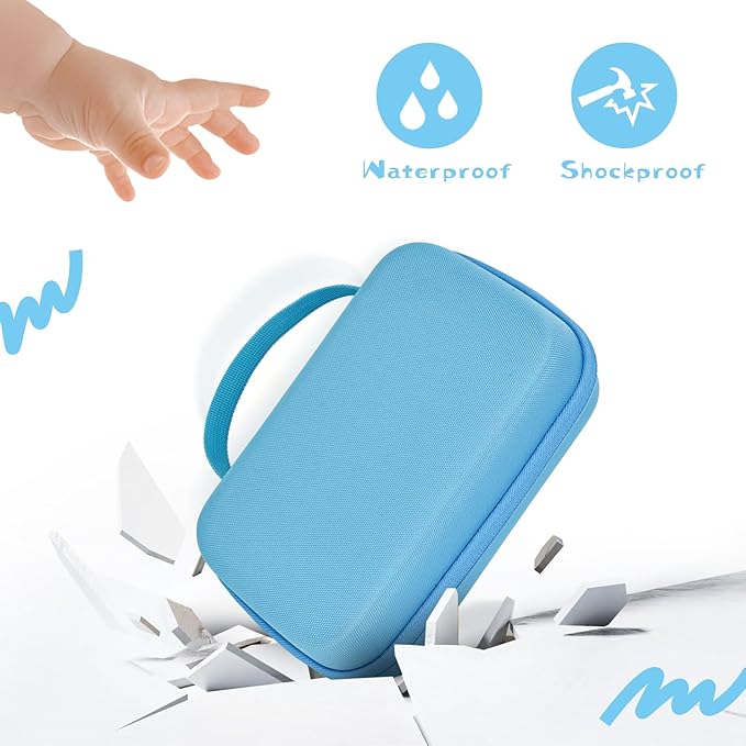 Case Compatible with 3Doodler Start+ Essentials for 3D Pen Set for Kids, Carrying Holder Fit for Printing Pens, Storage Organizer for Printing Filament Refill, Micro-USB Charger (3D-02-Blue) - Image 4