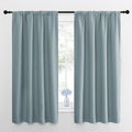 NICETOWN 2 Panels Blackout Curtains, Rod Pocket Thermal Insulated Curtains for Bedroom, Room Darkning Shading Blinds Modern Home Decoration for Living Room, Home Office, W42 x L63 in, Stormy Blue by NICETOWN