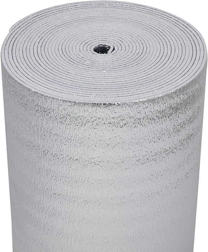 SmartSHIELD -5mm 24''X25ft Foam Core Reflective Insulation Roll, R-8 HVAC Duct Wrap Insulation - Pure Aluminum - Image 3